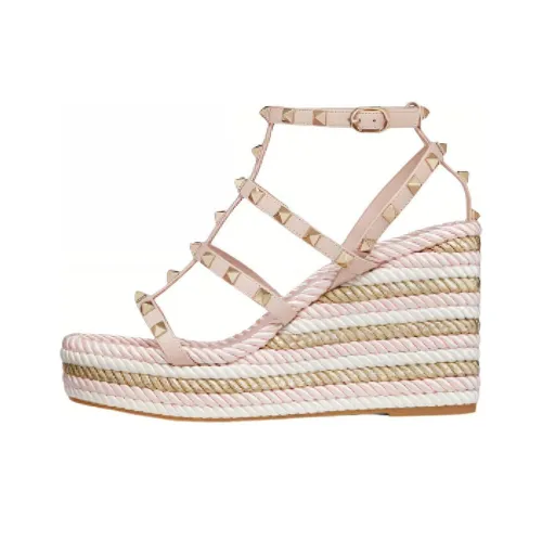 Valentino One Ремень Сандалии 9,5 см Женские Розовые