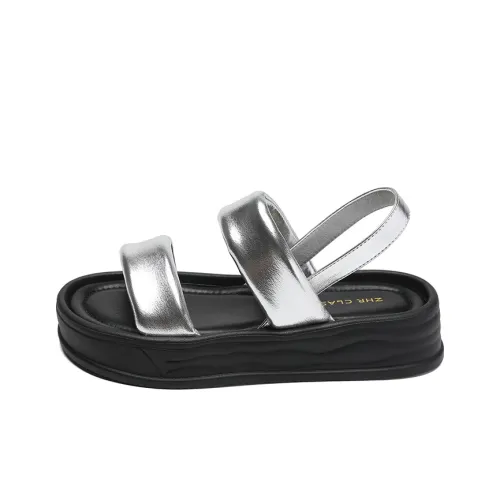 ZHR One Ремень Сандалии 3,5 см Женские Космический Серебряный