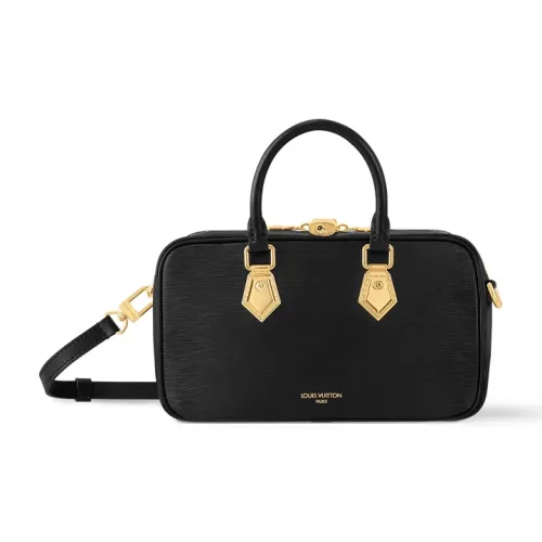 LOUIS VUITTON Voltaire Телячья кожа Сумка через плечо Сумка Женская Черная