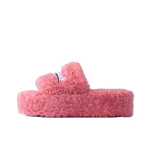Balenciaga Furry Слипоны Розовые Женские