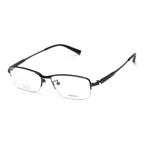 PORTS Титан Нерегулярная форма Оправы для очков Мужской Черный