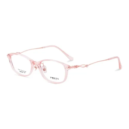 PORTS β-титан TR90 Нерегулярная форма Оправы для очков Унисекс Прозрачно-розовый