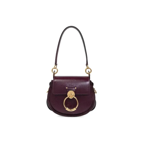 Chloe Tess Телячья кожа с льном переносная сумка через плечо обычная женская фиолетовая