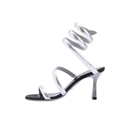 RENE CAOVILLA Cleo One Ремешок Сандалии 8 см Женские Серебристые