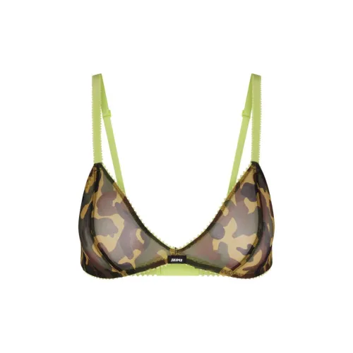 SKIMS Ультра Тонкая Сетка PICOT Треугольник Бюстгальтер Женский 1 Пачка DAFFODIL CAMO Нарцисс Камуфляж