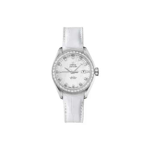 OMEGA Автоматический Механический Movement Женские AQUA TERRA 150 метров Часы 34 мм Белые