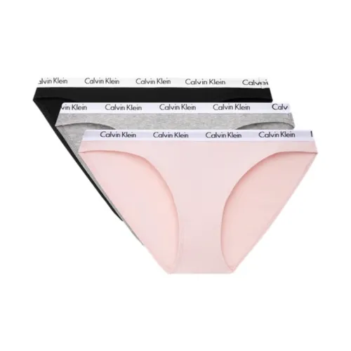 Calvin Klein 3 пачки Космический Черный/Кокосовый Серый/Арбузный Розовый Женские трусики-бикини