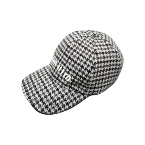 MIU MIU Шерсть Кепки Мужской Черный Белый