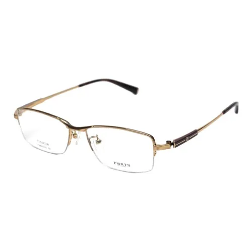 PORTS Титан Нерегулярная форма Оправы для очков Мужской Золотой