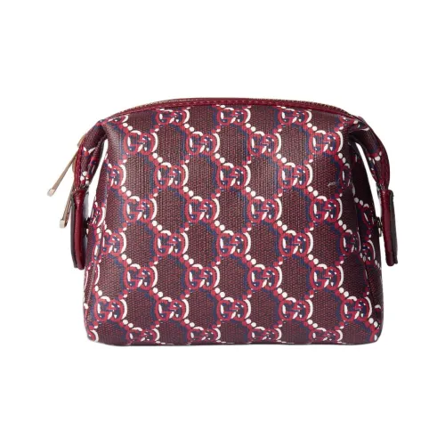 GUCCI Canvas с кожаными вставками цветовая схема клатч женский красный и многоцветный