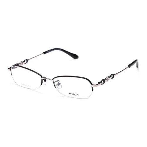 PORTS Пластина Сплав Рамка Нерегулярная форма Оправы для очков Женские Черный