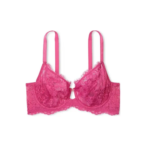 Victoria's Secret Dream Angels The Fabulous By Lace Full Cup Bra LR Bra Women's Pink Red