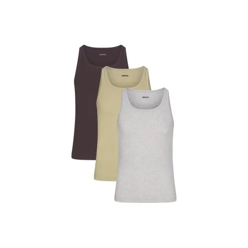 SKIMS Хлопок MENS RIB TANK 3 Пачка Майка Мужская 3 Пачка Феникс MULTI Феникс Многоцветный