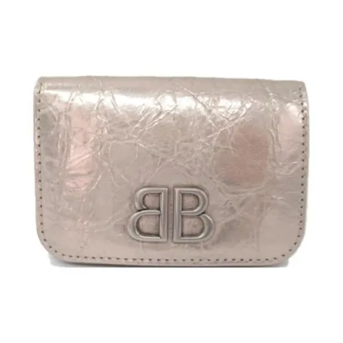 Balenciaga Lambskin Wallet Women's Beige
