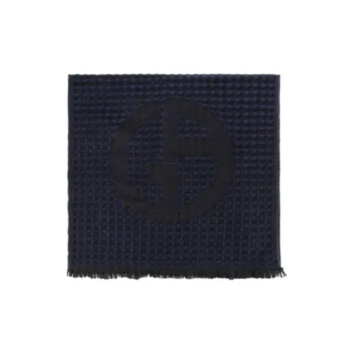 GIORGIO ARMANI Шерсть Трикотаж Шарфы Мужской Темно-синий