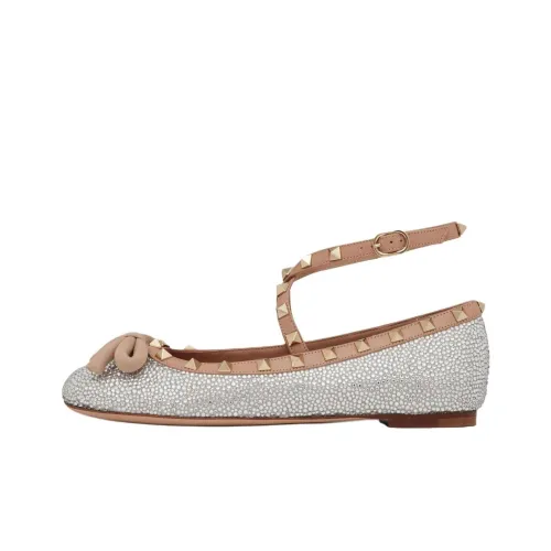 Valentino Rockstud Женские повседневные туфли Women's White Коричневый