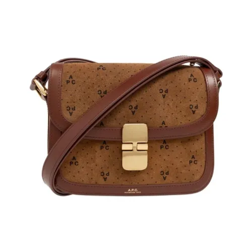 A.P.C Grace Овечья кожа Плечевая сумка Маленькая Женская Умбра