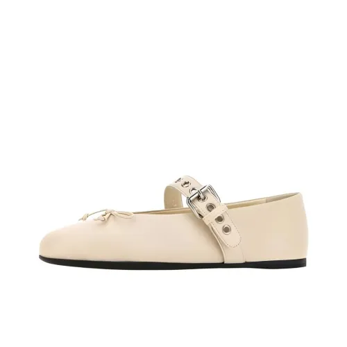 MIU MIU Mary Jane Shoes Женские Айвори