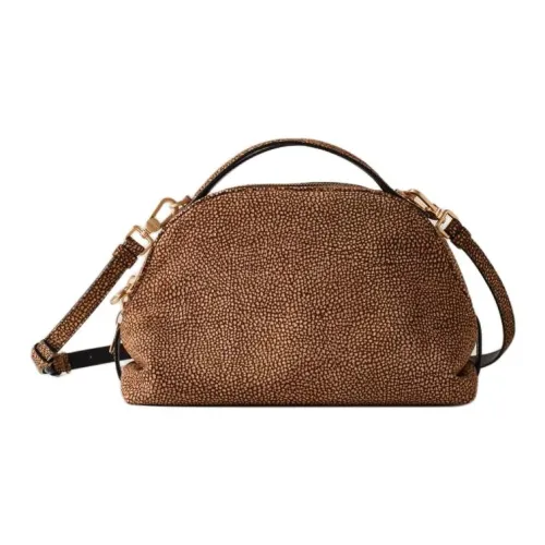 BORBONESE Замша Портативный Crossbody Сумка Сумка через плечо Маленькая Женская Естественная