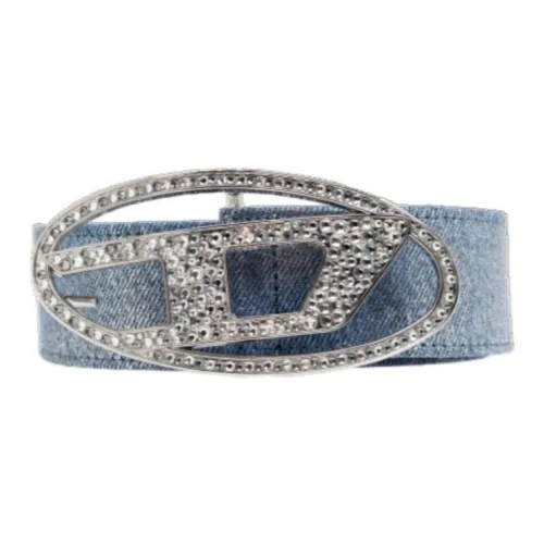 DIESEL Pattern Design Metal Belt Women's Blue Width 4CM DIESEL Узор Дизайн Металл Ремень Женские Синий Ширина 4CM