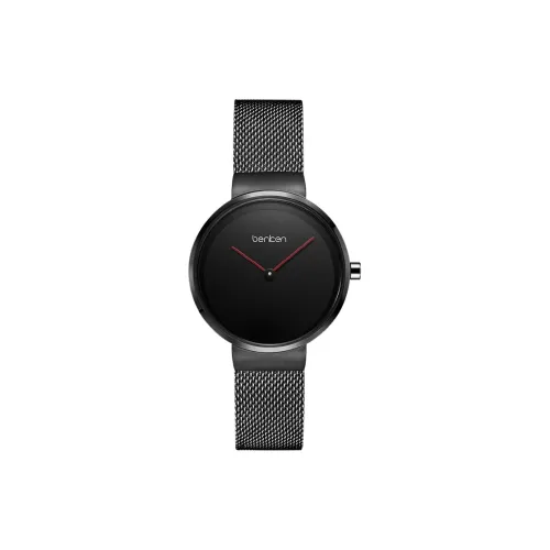 BENKEN Кварцевый механизм Часы Женские Черный циферблат