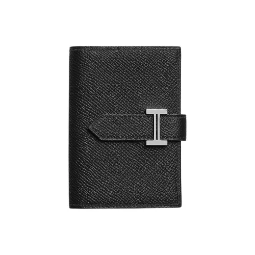 HERMES Bearn Lambskin Wallet Small Unisex 89 Black HERMES Bearn Кошелек из овечьей кожи Маленький Унисекс 89 Черный