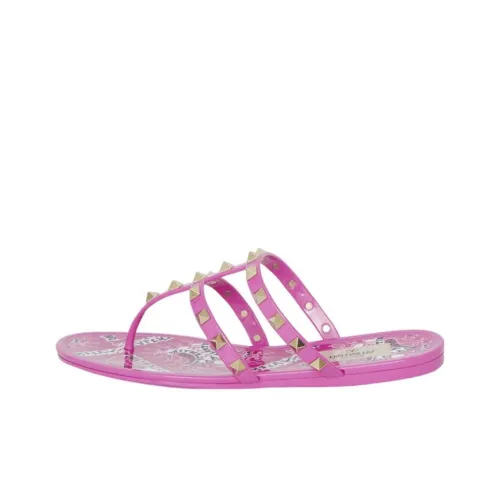 Valentino Rockstud Шлепанцы Женские Фуксия