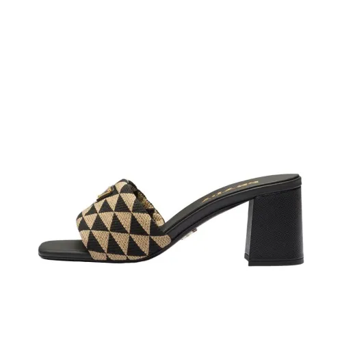 PRADA Слипоны Женские Бежевые Черные