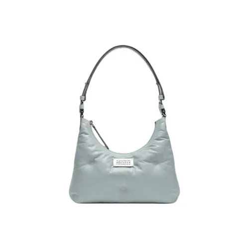 Maison Margiela Glam Slam Full с рельефной кожей наппа одно плечо маленькая сумка женский туманный синий