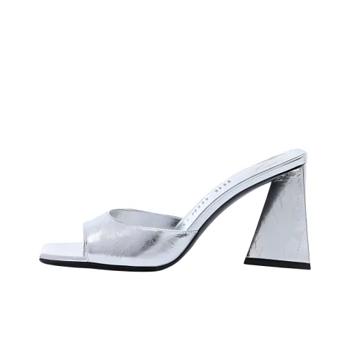 The Attico Слипоны 8,5 см Женские Серебряные