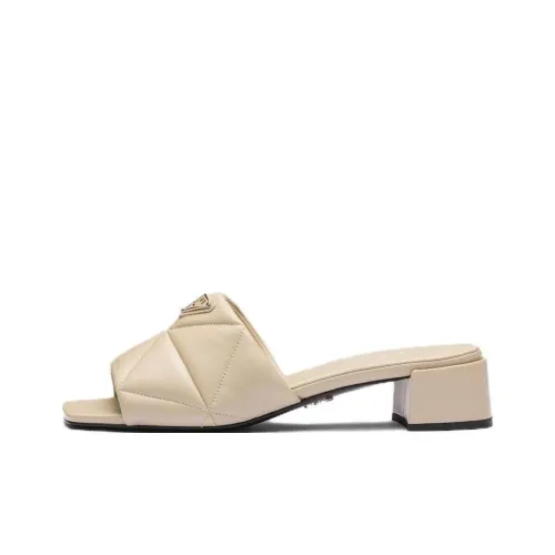 PRADA Натуральная кожа быстросохнущий слипоны женские пустыня бежевый