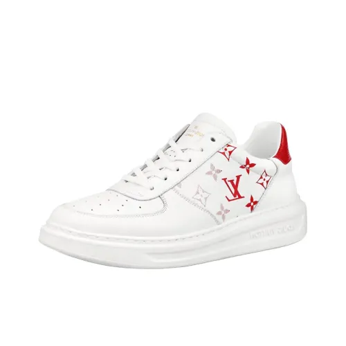 LOUIS VUITTON Beverly Hills Низкий Топ Стильный Скейтбординг Мужской Белый Красный