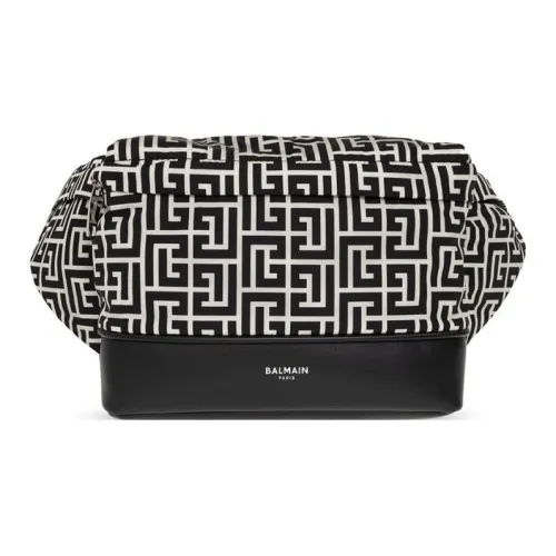 BALMAIN Nylon Wallet Men's Black White