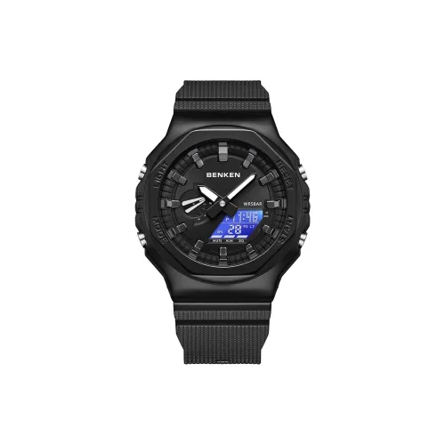 BENKEN Кварцевый механизм Мужские часы 46мм*46мм*17мм Черный