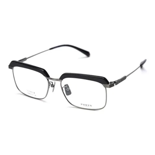 PORTS Титан Квадратные Оправы для Очков Мужские Черный Металлик