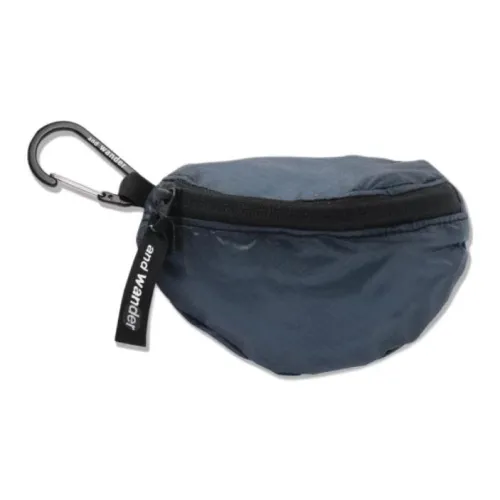 And Wander Nylon Coin Wallet Mini Unisex Blue And Wander Нейлон Кошелек Coin Мини Унисекс Синий