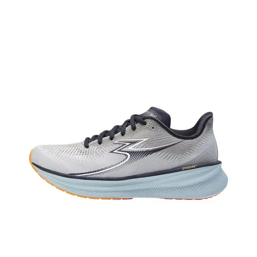 361° Противоскользящие устойчивые к истиранию низкий топ беговые кроссовки мужские белый серый