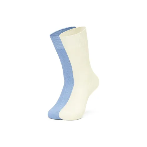 Skechers Yazhuan Series Носки Crew Унисекс 2 упаковки Carnoli Кремовый Resurrection Синий