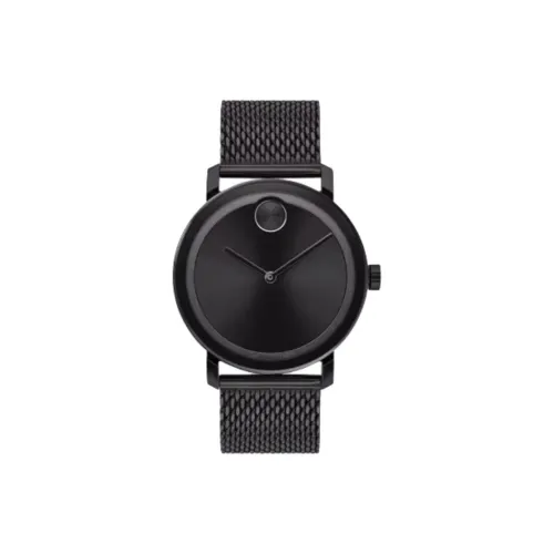 MOVADO Смелый Кварцевый Механизм Мужские Часы Часы 40 мм Черный Циферблат Стальной Корпус Часов Стальной Ремешок