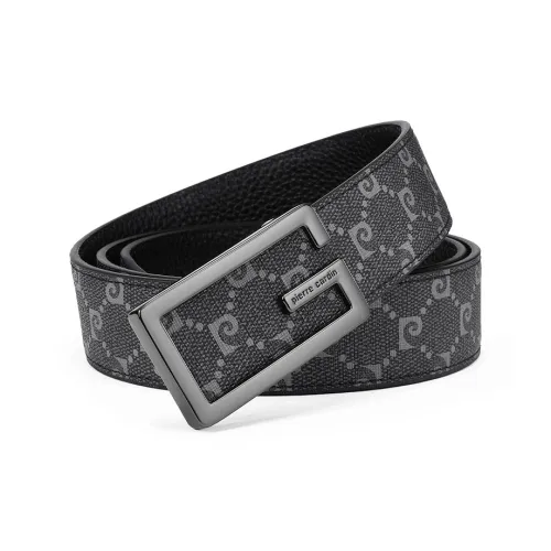 PIERRE CARDIN ПВХ Кожаные ремни Мужской Черный 3,4CM