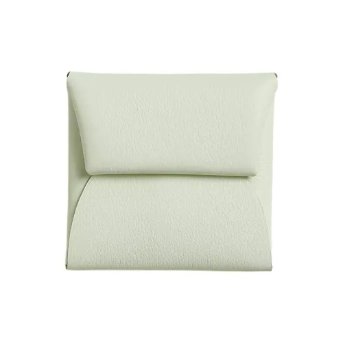 HERMES Bastia Evercolor Телячья кожа Кошелек Женские Гриб Зеленый
