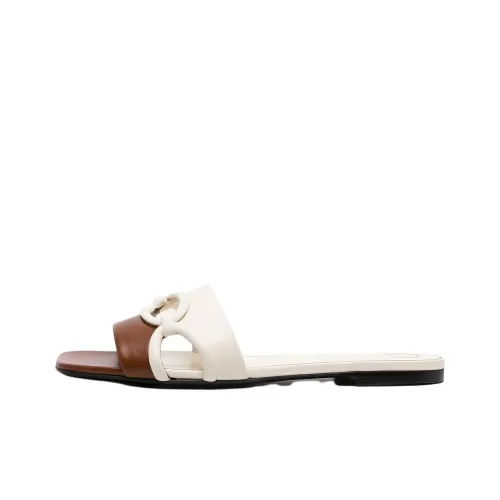 Valentino Слипоны Женские Белые Коричневые