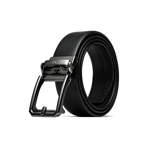 Anthony Miles Автоматическая застежка верхний слой коровьей кожи сплав цинка кожа ремни мужской черный 3,5 см