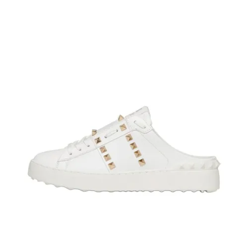 Valentino Rockstud Заклепки Домашние тапочки Женские Белые