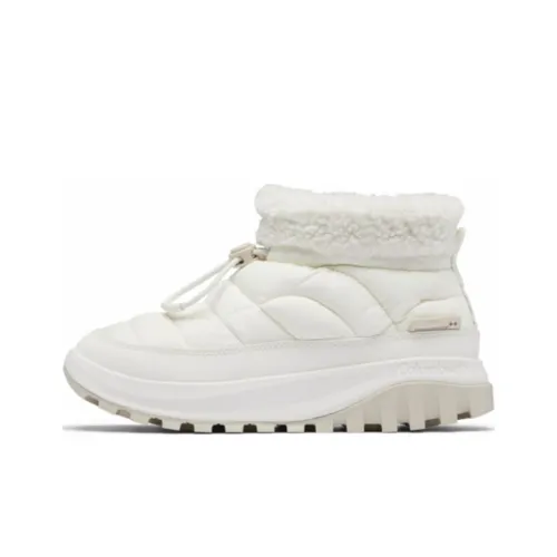 Columbia SNOWKAT Термозащитный Водонепроницаемый Устойчивый к истиранию Против скольжения Ботинки для снега с низким верхом Женские Белые