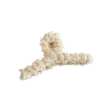 Стиль Шанель, ткань, обернутый, заколка-краб, трубки, цвет экрю