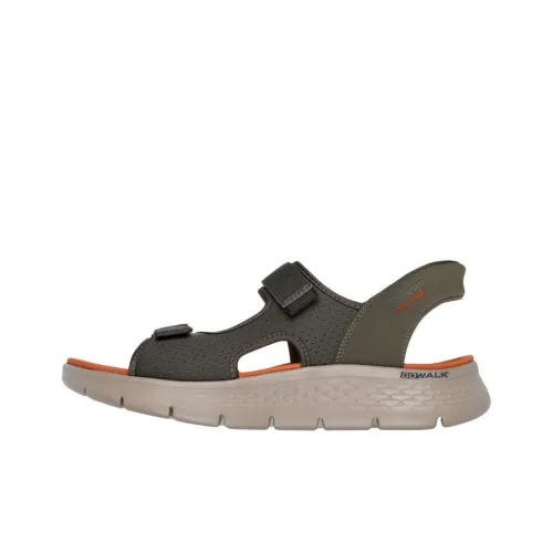 Skechers GOWALK Пляжные сандалии Мужские Коричневые Зеленые