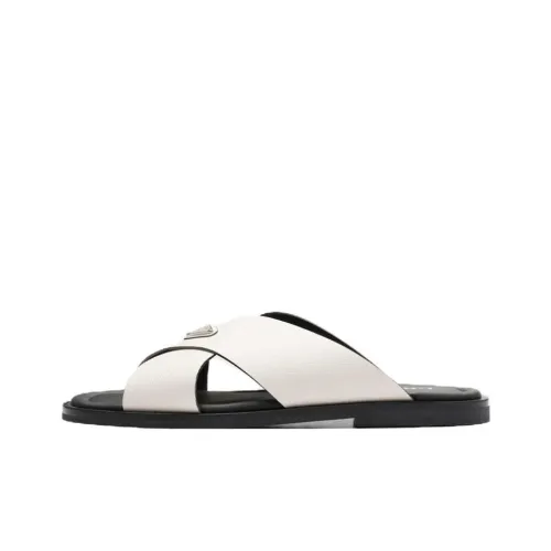 PRADA Saffiano Резина Quick-Dry Слайд Мужской Белый