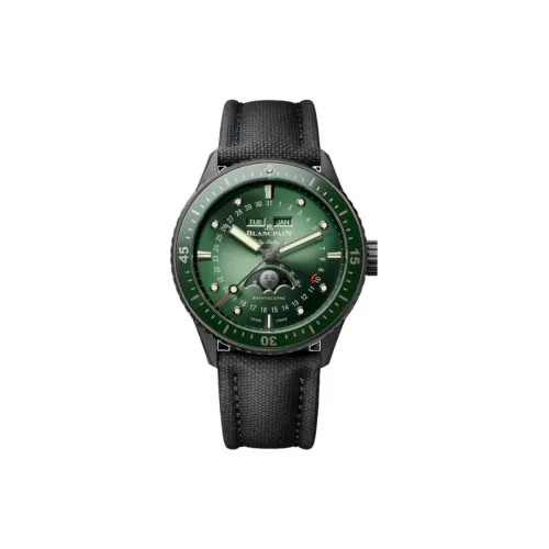 BLANCPAIN Автоматический Механический Часы Мужские 43,6 мм Зеленый