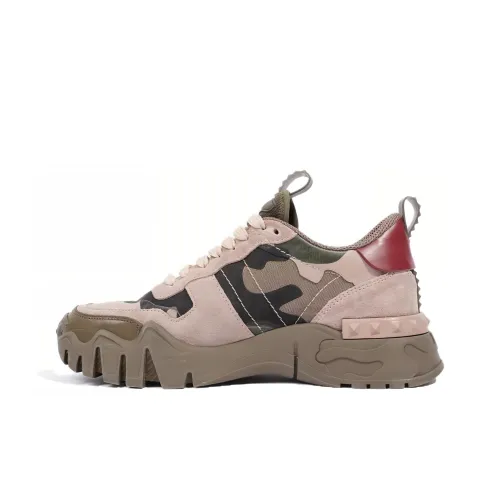 Valentino Rockrunner Garavani Plus Низкий Топ Повседневная Обувь Женская Армейский Зеленый